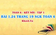 Bài 1.24 trang 19 SGK Toán 6 tập 1 Kết nối tri thức